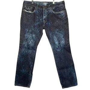 True Religion Men’s Ricky Relaxed Straight Jeans Super T Cloud Cover 42 SEE PICS